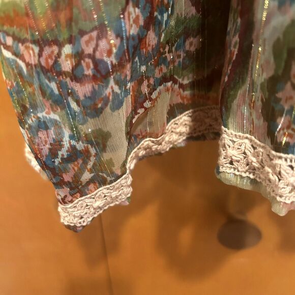 Anu by Natural Vintage 90s / Y2k Multicolor Skirt-Sz XL-Boho-READ-Peasant - Picture 2 of 10